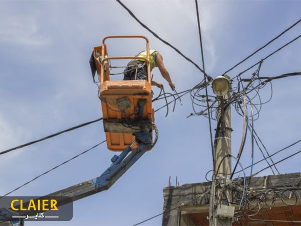 فاصله بالابر با خطوط برق