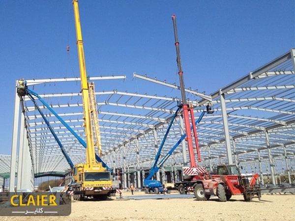 نقش بالابر در ساخت سوله